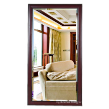 Classical custom wood crimson mirror photo frame large dressing mirror home decor